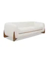 Jennifer Taylor Home Alpine 90" Sherpa Sofa In Ivory White