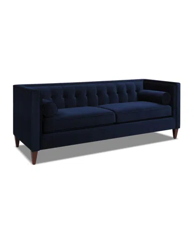 Jennifer Taylor Home Jack 84" Modern Tuxedo Tufted Sofa In Dark Navy Blue