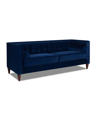 Jennifer Taylor Home Jack 84" Modern Tuxedo Tufted Sofa In Navy Blue