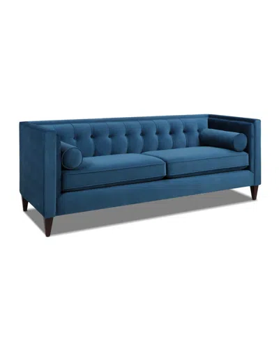 Jennifer Taylor Home Jack 84" Modern Tuxedo Tufted Sofa In Teal