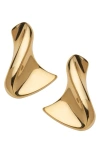 Jennifer Zeuner Anine Wavy Drop Earrings In 14k Yellow Gold Plated Silver