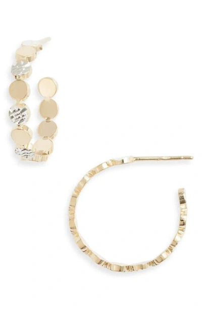 Jennifer Zeuner Bea Small Two-tone Hoop Earrings