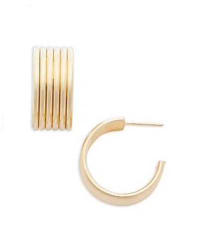 Jennifer Zeuner Cairo Multirow Small Hoop Earrings In Gold