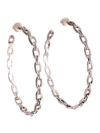 Pre-owned Jennifer Zeuner Carmine Medium Hoop Earrings In Multicolor