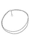 Jennifer Zeuner Charlene Layered Anklet In Sterling Silver