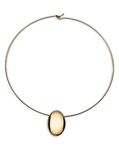 Jennifer Zeuner Donni Dome Pendant Collar Necklace In Gold