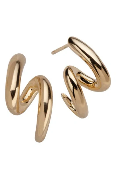 Jennifer Zeuner Haze Spiral Earrings In Gold