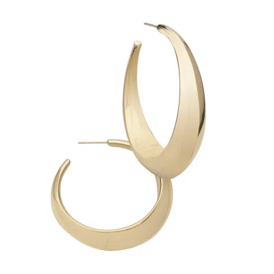 Jennifer Zeuner Jewelry Shira 2" Hoops Earring In Gold