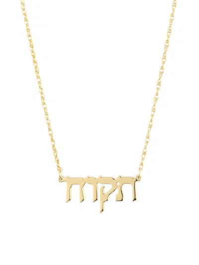 Jennifer Zeuner Jewelry Women's 18k-yellow-gold Vermeil "tikvah" Pendant Necklace In Purple