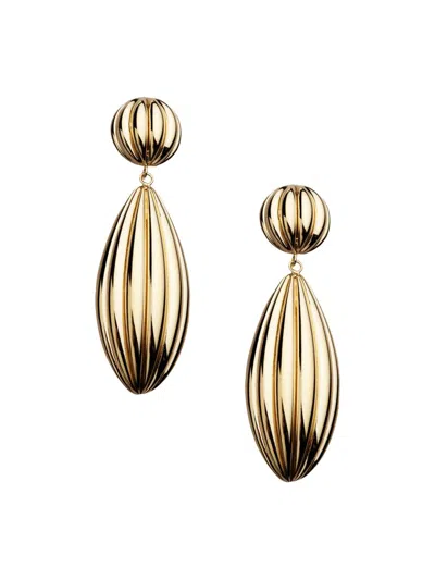 Jennifer Zeuner Jewelry Women's Lucinda 18k-gold-plated Fluted Drop Earrings
