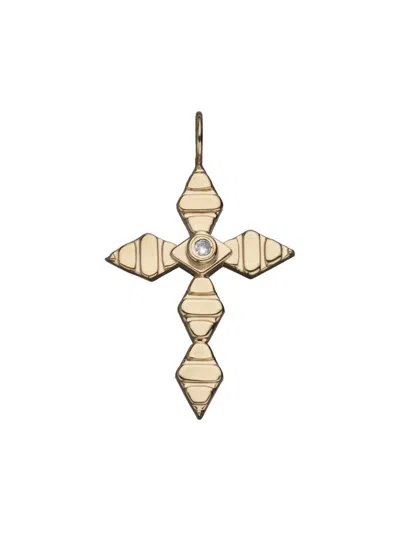 Jennifer Zeuner Jewelry Women's Vince 18k-gold-plated & 0.015 Tcw Diamond Charm