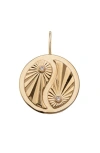 Jennifer Zeuner Monroe Charm In 14k Yellow Gold Plated Silver