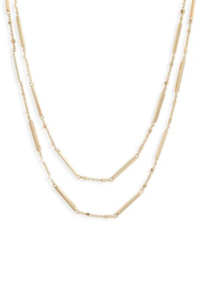Jennifer Zeuner Patti Double Chain Necklace In Yellow Gold