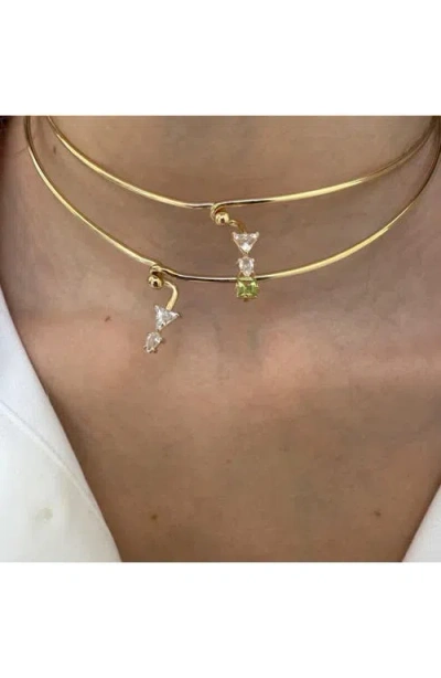 Jennifer Zeuner Porto Sapphire Choker In Gold