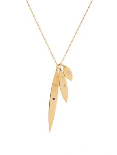 Pre-owned Jennifer Zeuner Sapphire & Diamond Pendant Necklace, 20.75" In Multicolor
