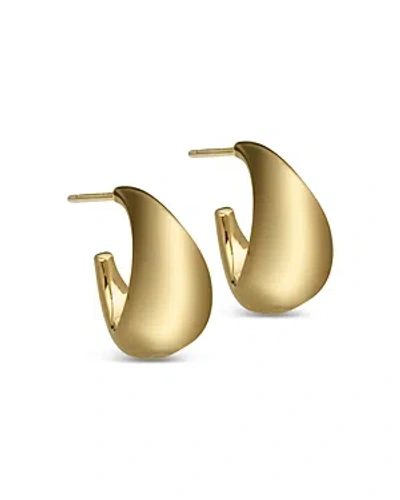 Jennifer Zeuner Shira Hoop Earrings In 14k Yellow Gold Plated Silver