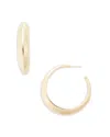 Jennifer Zeuner Shira Knife Edge Large Hoop Earrings In Gold