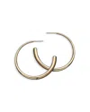 Jennifer Zeuner Simone Large Polished Hoop Earrings In Gold