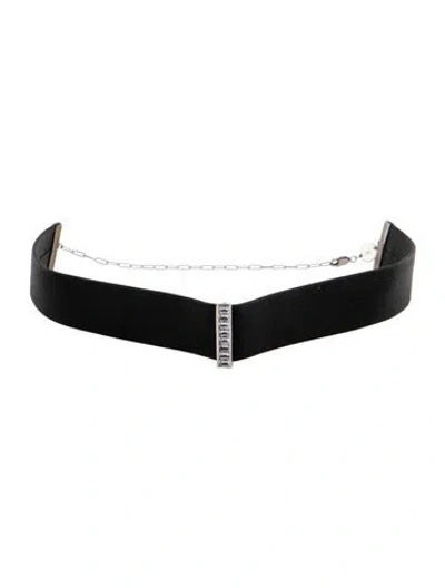 Pre-owned Jennifer Zeuner Synthetic Sapphire Choker Necklace, 16" In Multicolor