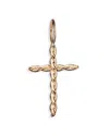 Jennifer Zeuner Twisted Cross Pendant In 18k Gold Plated Sterling Silver In Gold