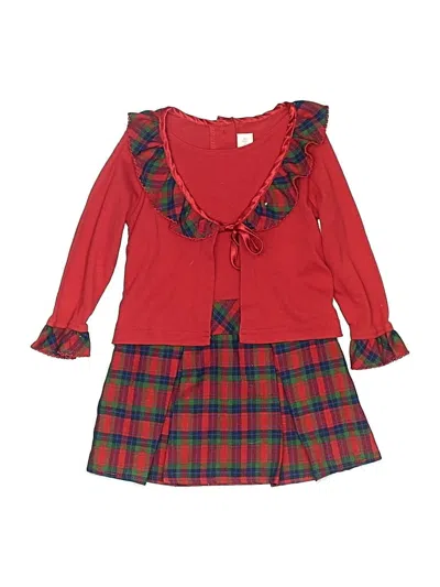 Pre-owned Jenny & Me Kids' Dress In Red