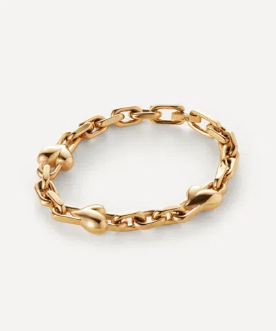 Jenny Bird 14ct Gold-plated Art Heart Chain Bracelet