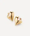 Jenny Bird 14ct Gold-plated Art Heart Puff Earrings
