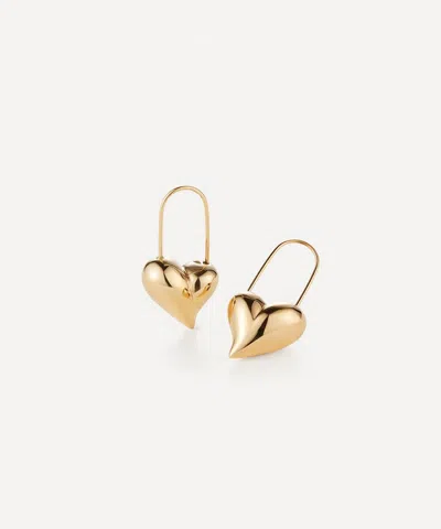 Jenny Bird 14ct Gold-plated Celeste Heart Drop Earrings