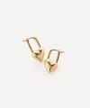 Jenny Bird 14ct Gold-plated Padlock Heart Huggie Hoop Earrings