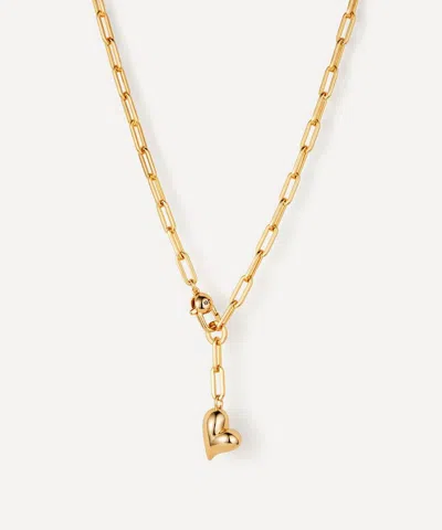 Jenny Bird 14ct Gold-plated Puffy Heart Lariat Necklace