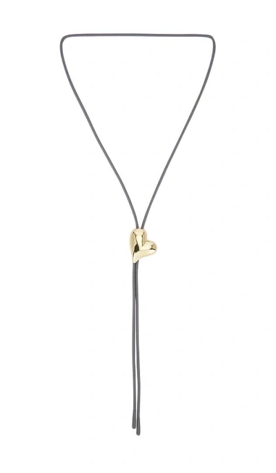 Jenny Bird Art Heart Bolo Tie Necklace In Gold