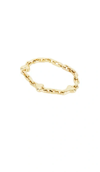 Jenny Bird Art Heart Chain Bracelet In Gold