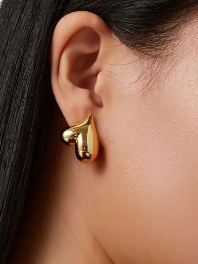 Jenny Bird Art Heart Earrings In Gold