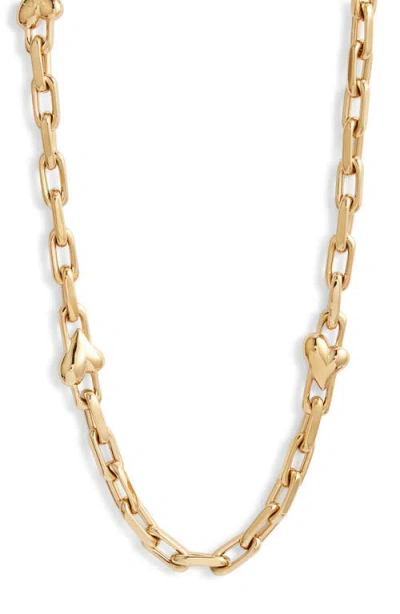 Jenny Bird Art Heart On A String Necklace In High Polish Gold
