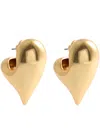 Jenny Bird Art Heart Puff 14kt Gold-dipped Hoop Earrings In Gold