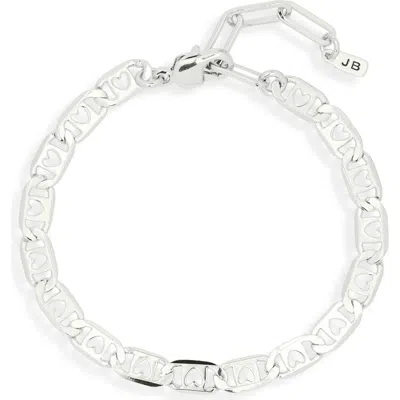 Jenny Bird Bobbi Heart Chain Bracelet In Silver