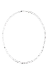 Jenny Bird Bobbi Heart Link Chain Necklace In Silver