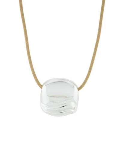 Pre-owned Jenny Bird Cord Necklace Pendant, 17" In Multi