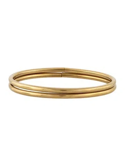 Pre-owned Jenny Bird Dane Bangle Bracelet Set, 6.75" In Multicolor