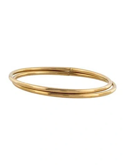 Pre-owned Jenny Bird Dane Set Bangle Bracelets, 7.5" In Multicolor