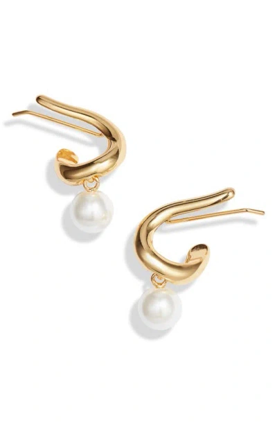 Jenny Bird Daphne Imitation Pearl Ear Crawlers In Gold