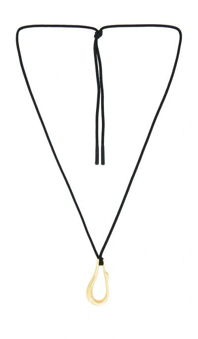 Jenny Bird Egret Rope Necklace In Gold