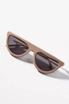 Jenny Bird Flat Top Aviator Sunglasses In Beige