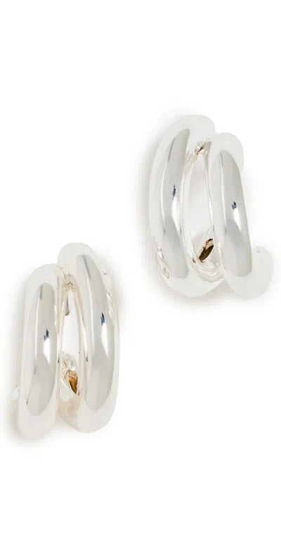 Jenny Bird Florence Hoop Earrings High Polish Silver