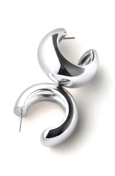 Jenny Bird Gia Hoop Earrings In High Polish Silver