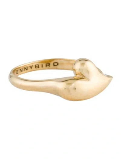 Pre-owned Jenny Bird Heart Cocktail Ring In Multicolor