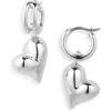 Jenny Bird Heart Huggie Hoop Earrings