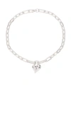 Jenny Bird Heart Padlock Necklace In 银色