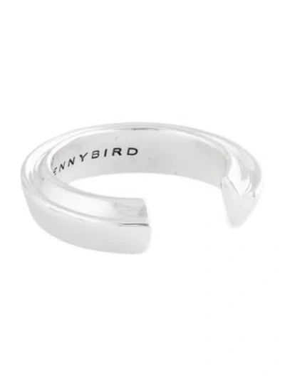 Pre-owned Jenny Bird Hidden Hearts Open Band In Multicolor
