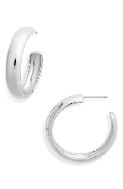 Jenny Bird Large Staple Hoop Earrings In Metallic